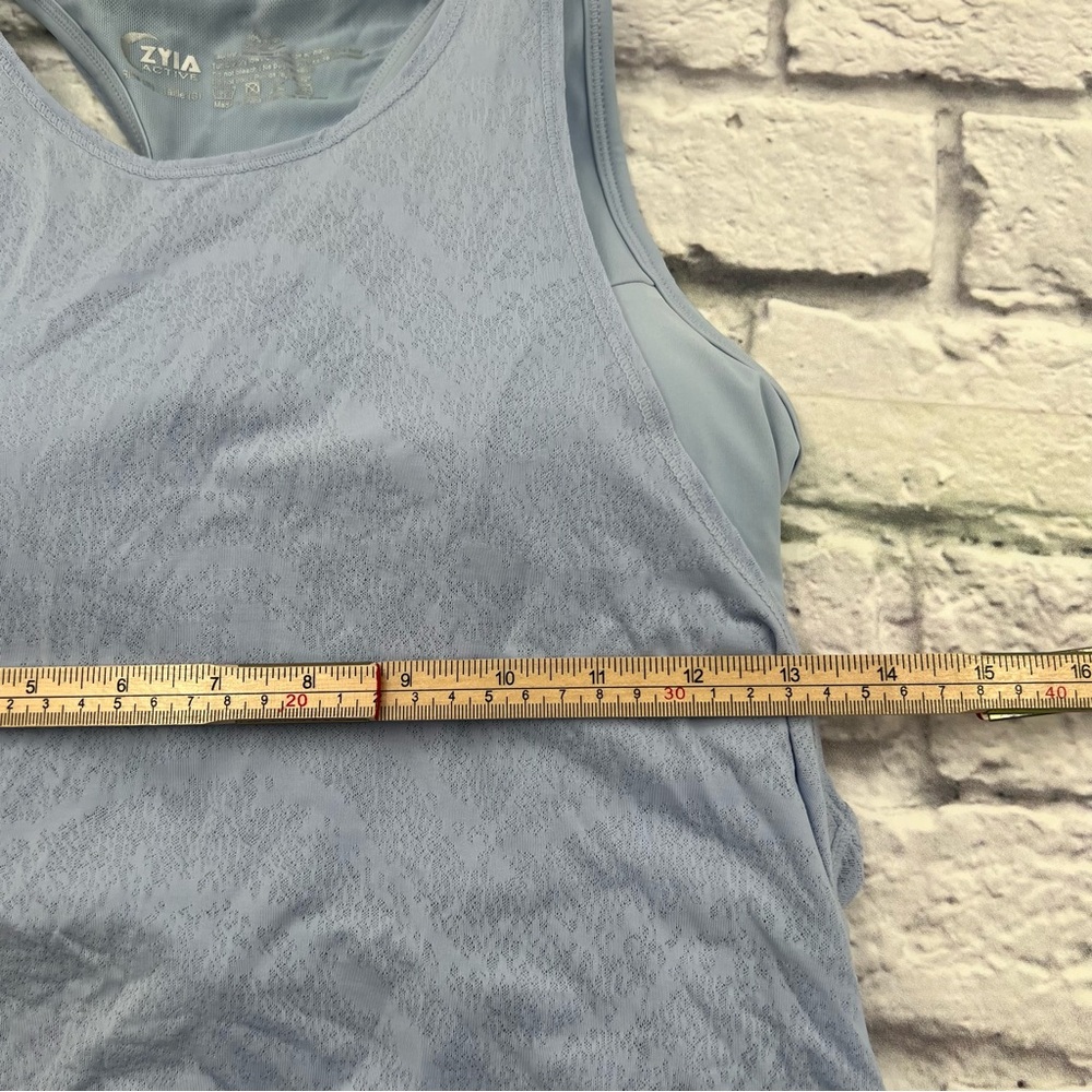 ZYIA Active Women's Light Blue Tank Top Size Small Built in Padded Sports Bra - Picture 7 of 11